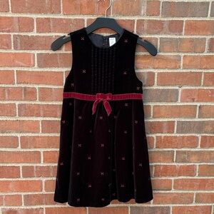 Gymboree Velvet Dress with Red Bow